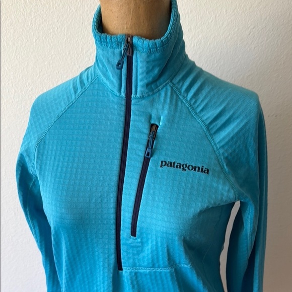 Patagonia XS Blue retool Jacket fleece 1/2 zip pullover great condition - Picture 2 of 8